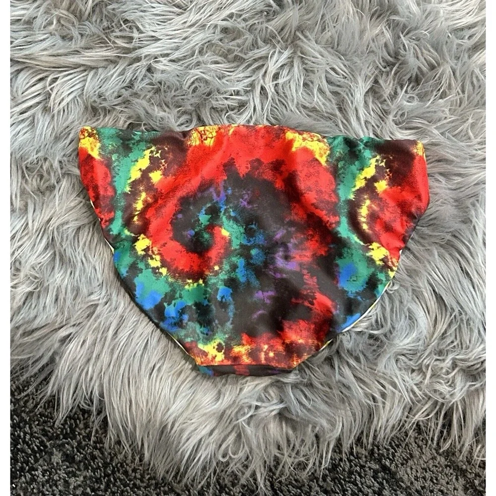 Treasure & Bond Kids' Reversible Bikini Swimsuit‎ In Black Raven Tie Dye Size 14
